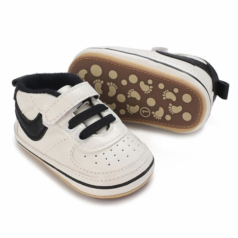 حذاء مطاطي لحديثي الولادة ، جلد صناعي ، متعدد الألوان ، مشاية أولى ، أحذية رياضية غير رسمية ، أحذية تعميد ، رياضة كلاسيكية ، صبي ، فتاة ، 0-18 م - Image 4