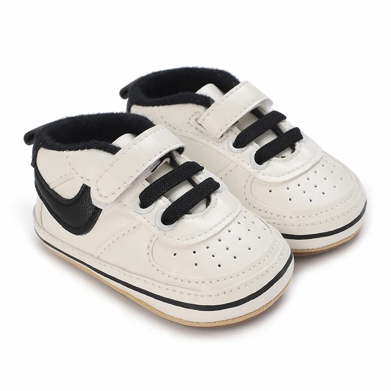 حذاء مطاطي لحديثي الولادة ، جلد صناعي ، متعدد الألوان ، مشاية أولى ، أحذية رياضية غير رسمية ، أحذية تعميد ، رياضة كلاسيكية ، صبي ، فتاة ، 0-18 م - Image 2