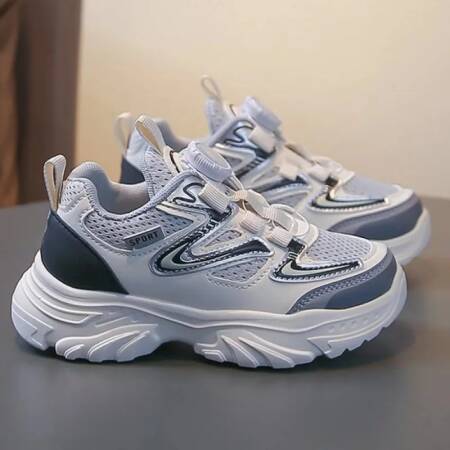 أحذية رياضية من الجلد الصناعي للأطفال موديل 2026، أحذية جري عصرية للمراهقين والأطفال، شبكية وقابلة للتنفس للأولاد والبنات