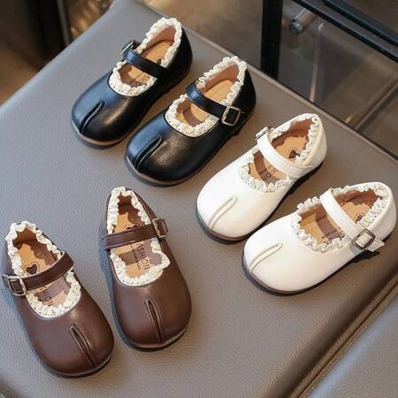 2025 جديد للأطفال الشقق بسيطة لوليتا بنات الأميرة أحذية من الجلد المشي تنوعا الحلو مطوي الاطفال أحذية أنيقة غير رسمية