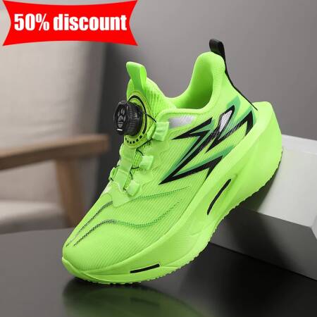 أحذية جري للأطفال مريحة بمشبك دوار، أحذية تدريب رياضية مدرسية للأولاد والبنات، أحذية تنس خفيفة الوزن بنعل ناعم من مادة EVA