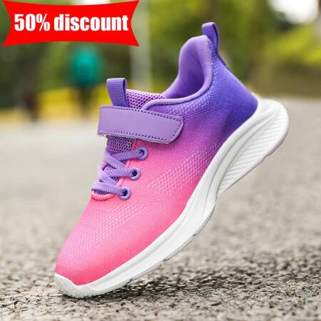أحذية رياضية للأطفال، أحذية رياضية عصرية متعددة الألوان خفيفة الوزن من القماش الشبكي، مريحة وقابلة للتنفس للجري في الهواء الطلق للأولاد والبنات
