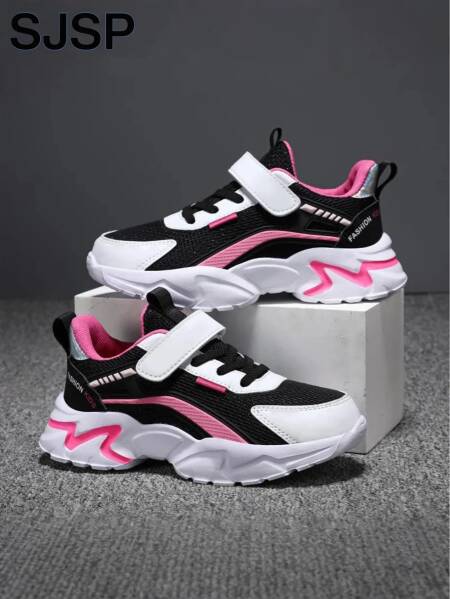 أحذية رياضية وردية عصرية للفتيات، خفيفة الوزن وقابلة للتنفس، مناسبة للمراهقين والطلاب من سن 7-15 سنة، أحذية رياضية للأطفال