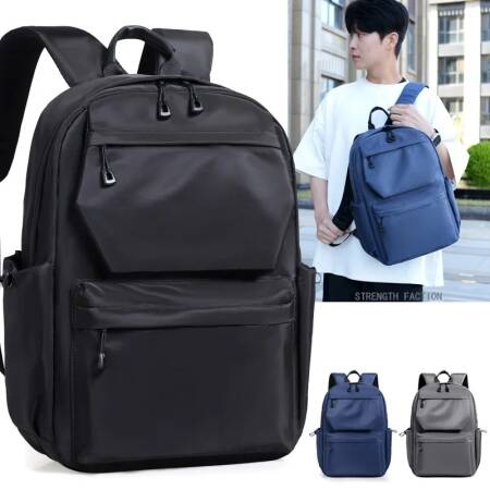 حقيبة ظهر للسفر خفيفة الوزن للرجال، حقيبة ظهر جديدة من قماش أكسفورد ذات سعة كبيرة لعام 2025، حقيبة مدرسية سوداء لطلاب الجامعات