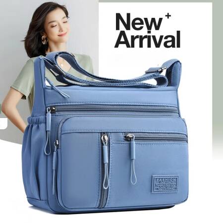 حقيبة كروس نسائية عصرية متعددة الجيوب عالية الجودة مقاومة للماء من النايلون بسعة كبيرة حقيبة كتف رسول