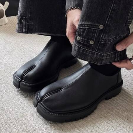 منصة مكتنزة الانزلاق على تابي المتسكعون النساء العلامة التجارية مصمم سبليت تو حجم 35-45 للجنسين موجزة موضة خنزير Trotter أحذية 2025