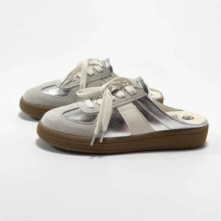 أحذية البغال النسائية سهلة الارتداء بمقدمة مستديرة أحذية رياضية للمشي قباقيب كسول منصة صيفية سهلة الارتداء شباشب باوتو نصف زاحفة