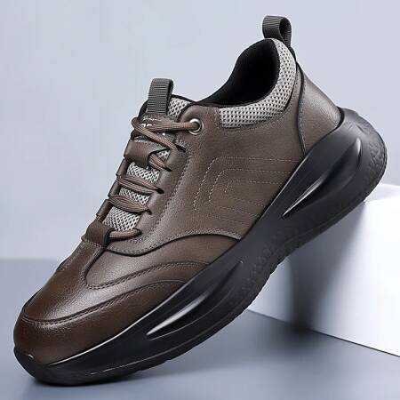 أحذية جلدية رجالية عصرية للخريف، أحذية رسمية كلاسيكية للأعمال، أحذية رياضية مريحة بنعل سميك للمكتب والخارج والمشي اليومي