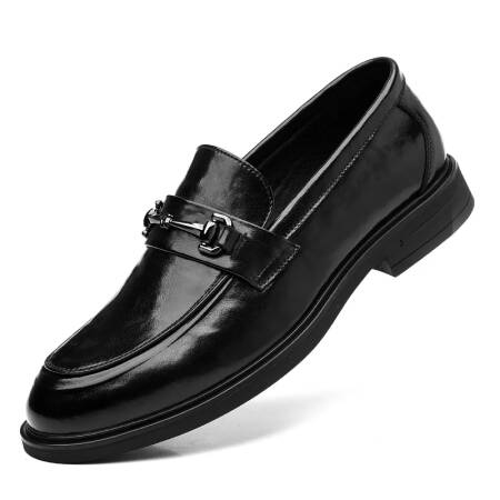 جديد عصري الرجال عارضة المتسكعون مريحة وكلاسيكية الأعمال الرسمية عارضة أحذية معدنية مزينة أحذية حفلات الزفاف