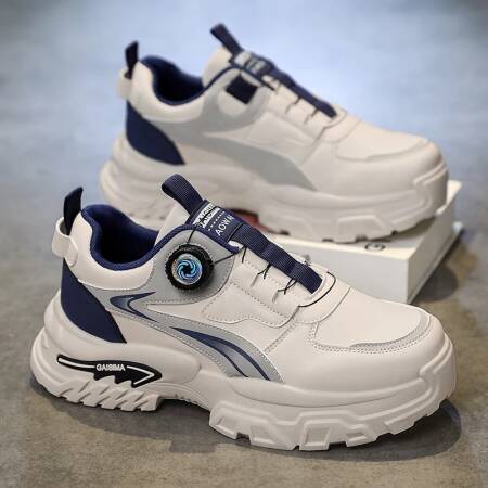 2025 خريف جديد الرجال تنوعا عالية الجودة العصرية سميكة سوليد احذية الجري تنفس أحذية عصرية غير رسمية