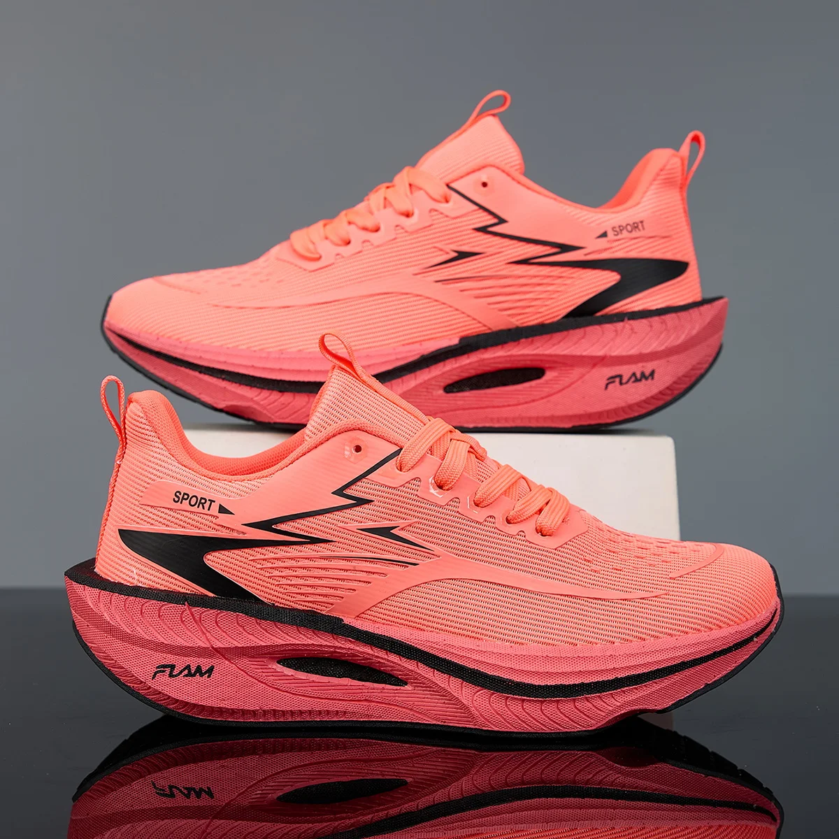 أحذية الجري الرياضية للرجال كاجوال ماراثون قابلة للتنفس وخفيفة الوزن للنساء مريحة ومضادة للانزلاق للمشي في الهواء الطلق - Image 3