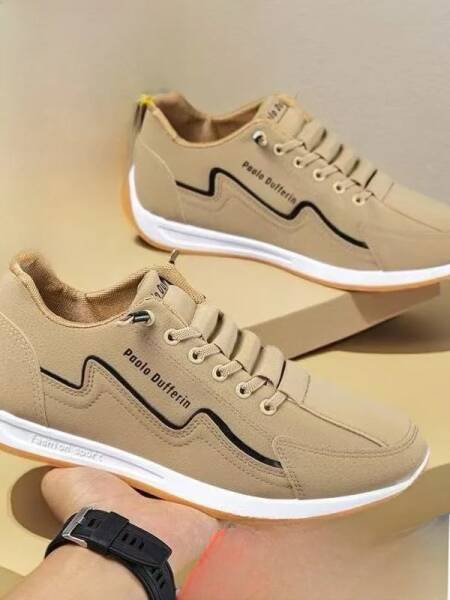 أحذية رياضية رجالية جديدة لخريف 2025، أحذية مريحة سهلة الارتداء بنعل سميك وتصميم عصري