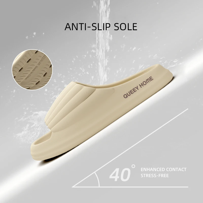 شباشب رجالية أنيقة نعل سميك توزيع الضغط لينة نطاط الراحة صنادل شاطئ المضادة للانزلاق أحذية خفيفة الوزن الرجال النساء - Image 5