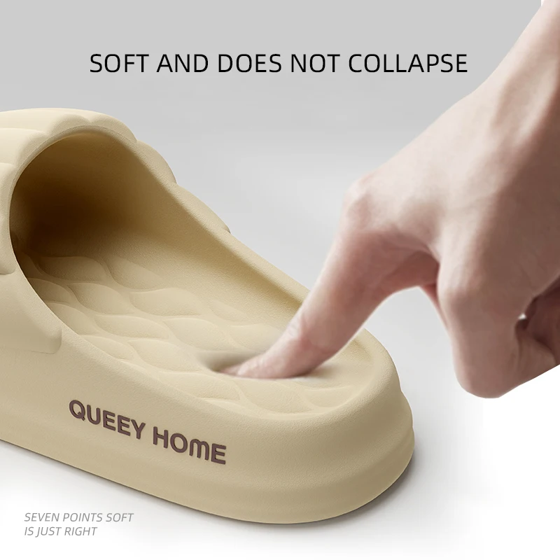 شباشب رجالية أنيقة نعل سميك توزيع الضغط لينة نطاط الراحة صنادل شاطئ المضادة للانزلاق أحذية خفيفة الوزن الرجال النساء - Image 4