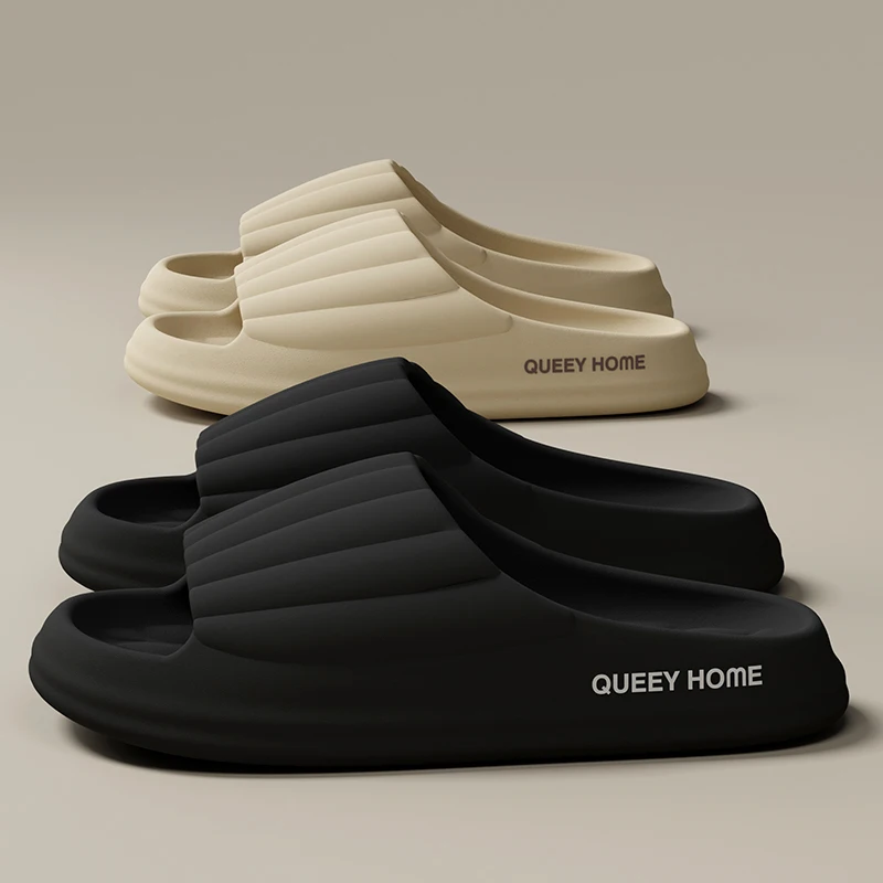 شباشب رجالية أنيقة نعل سميك توزيع الضغط لينة نطاط الراحة صنادل شاطئ المضادة للانزلاق أحذية خفيفة الوزن الرجال النساء - Image 2