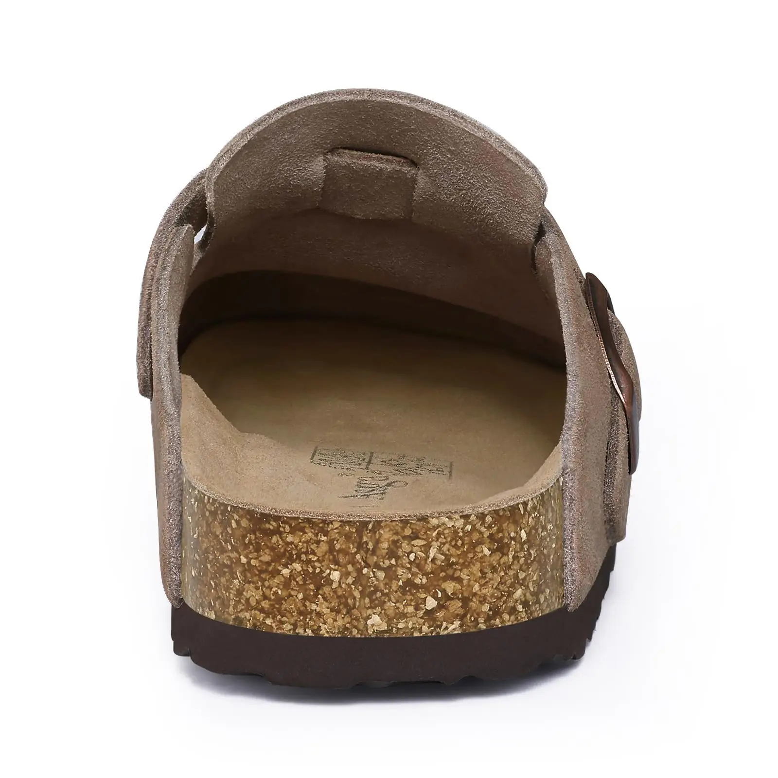 قباقيب من جلد الغزال الأصلي من Pallene للنساء والرجال صنادل من الفلين مع دعم قوس للصيف للزوجين البغال الجلدية الخارجية - Image 3