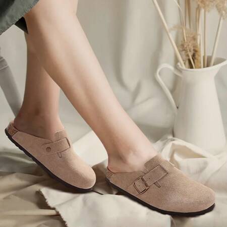 قباقيب من الفلين من Litfun للنساء والرجال قباقيب صيفية أصلية مع دعم قوس من جلد الفلين أحذية البغال صنادل شاطئ سميكة