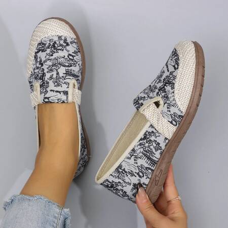 أحذية نسائية صيفية مسطحة من القماش الشبكي قابلة للتنفس، أحذية نسائية كاجوال، أحذية رياضية، تخفيضات، شحن مجاني