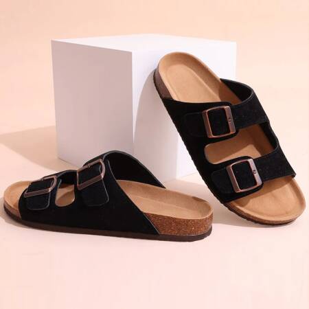 شباشب نسائية صيفية جديدة من Pallene مع دعم قوس سهل الارتداء في الهواء الطلق صنادل قدم من الفلين مع إبزيم مزدوج قابل للتعديل